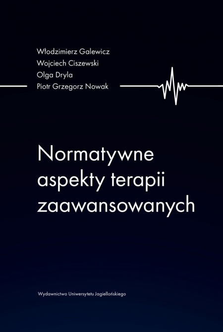 okładka książki Normatywne aspekty terapii zaawansowanych