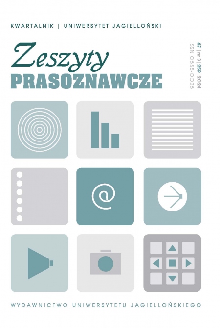 Book coverZeszyty Prasoznawcze Nr 3 (259) 2024