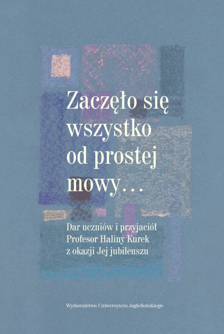 Book cover Zaczęło się wszystko od prostej mowy…